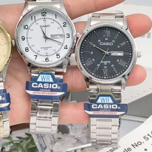 CA นาฬิกาผู้ชาย แบบทางการ V006SG สายนาฬิกา สแตนเลส ขนาด 38 มม มี วันที่ สัปดาห์ ฟรีกล่องคาสิโอ