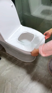 Bọc vệ sinh bồn cầu dùng một lần kháng khuẩn – Set 10 cái – Vải không dệt mềm mịn tiện lợi du lịch