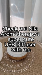 [Nila Aromatherapy] USB Diffuser Light Wood Base | Essential Oil Diffuser and Night Light | For Aromatherapy and Home Fragrance | 7 Colour Options | Convenient and Easy To Use