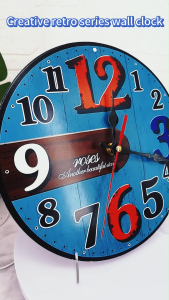Nostalgic Home Wall Hanging: Artistic Decorative Wall Clock Living Room