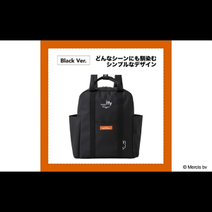 MF Japan MIFFY Rabbit Backpack (Black Beige)  emook japanese magazine bag black school travel gym