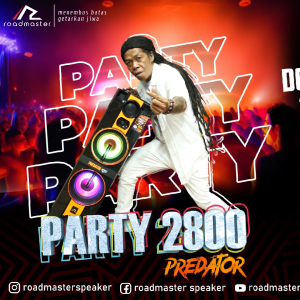 TWS Speaker Bluetooth Roadmaster PARTY 2800 PREDATOR Easy To Move Using Handle and Wheels