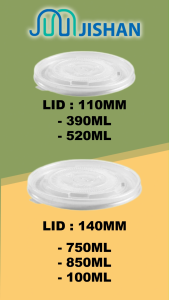 [50pcs] 390/520/750/850/1000ml Paper Bowl / Lid / TAPAU Hot Soup Laksa Bubur Mungkuk Kertas / Disposable Bowls Container 纸碗 打包碗