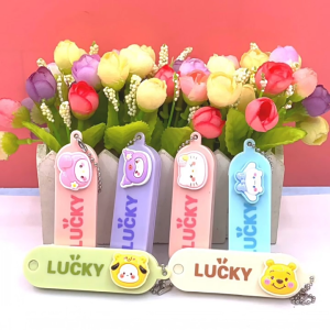 SISIR LIPAT KACA KARAKTER SANRIO KUROMI POOH MELODY POCHA SOUVENIR GIFT ULANG TAHUN SISIR KACA 2IN1