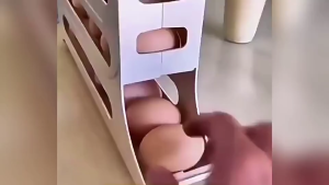 👍4 Tiers Egg Holder for Fridge Auto Rolling Fridge Egg Organizer Space-Saving Egg Dispenser Holder Large Capacity R2612