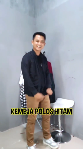 Kemeja Merah Hem Lengan Panjang Polos Formal Untuk Kerja Kantor Casual Pria