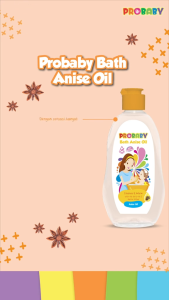 Probaby Baby Bath Anise Oil 200ml Sabun Mandi pH Balanced Hypoallergenic Non Alcohol