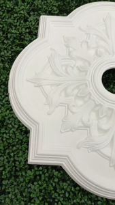 R40632 CEILING ROSES MINIMALIST FLOWER DESIGN | HIASAN CEILING | CEILING ROSES | MATERIAL PU