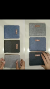 Deabolar Dompet Uang Lipat Pria Tebal Bahan Jeans Muat Banyak Uang Ringan Dan Elegan