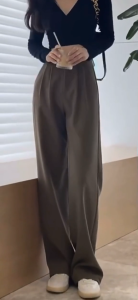 wide-leg casual touser with belt fashion women swear lady comfort bottom 1625