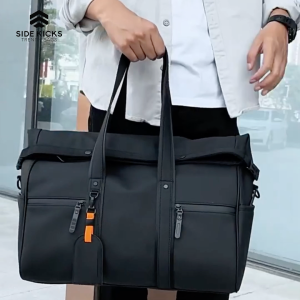 SIDE KICKS Weekender Duffle Bag 40L Waterproof PU Travel Casual Men Woman Beg Cuti Jalan Sandang Kalis Air 大容量防水行李包