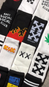 Kaos Kaki Oldschool Motif Skate Merk Panjang Premium - Hosela Project
