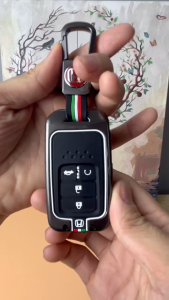 Ốp Chìa Khóa Xe Honda City BRV CRV Brio Accord Civic 2022 2023 Chìa 2 3 4 Nút Họa Tiết 3 Sọc CỜ Ý Lịch Lãm Sang Trọng