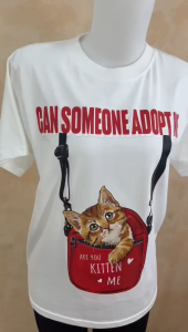 Patgang Kaos Distro Wanita / Kaos T-Shirt Can Sameone Adopt Me / Kaos Katun Wanita / Kaos Premium