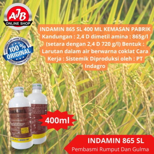 INDAMIN 865sl 400ml Herbisida Dimetil Amina Pembasmi Rumput Dan Gulma Indagro Lindomin BMA