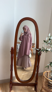 HAYNA Lizzy Tunik (Rose) - Tunic Atasan Wanita Lengan Panjang