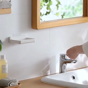 【NEW】 Tranquil Japanese Style Soap Box Double-Layer Drain -Free Wall-Mounted Bathroom Shelf Toilet