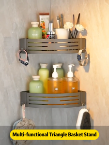 MEIDOO Bathroom rack free-drilling toilet storage tripod wall-mounted widened and thickened