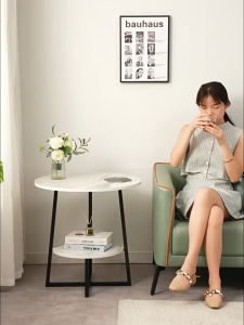 KEKEE Round Table Coffee Table Simple Coffee Table Beside The Sofain The Living Room Office Nordic Round Tea Table Circular Table 茶几