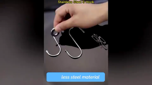 GANTUNGAN SERBAGUNA / HOOK S / HOOK STAINLESS STEEL BENTUK S / CANTOLAN S / GANTUNGAN MULTIFUNGSI BENTUK S STAINLESS STEEL 5 pcs / HOOK HANGER HOLDER KUAT SH AA06