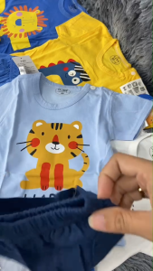 ชุดเสื้อแขนสั้น กางเกงขาสั้นเด็ก ผู้ชายผู้หญิง พร้อมส่งจากไทย