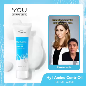 YOU Hy! Amino Facial Wash 100g | Anti Acne Hydrating Brightening Oil Control | Sabun Cuci Muka