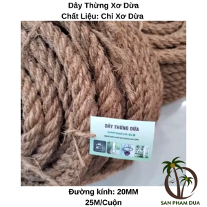 DÂY THỪNG XƠ DỪA SỢI XƠ DỪA TỰ NHIÊN  ĐỘ BỀN CAO CHỊU NẮNG MƯA TỐT SIZE 3MM - 25MM