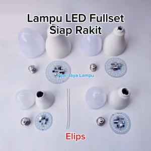 Paket Lampu Led BM Elips Full Set Siap Rakit 15 20 30 40 Watt Lampu LED Rakit Sendiri