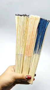 H&H Wooden Folding Fan Handheld Cool Summer Abanico Pamaypay
