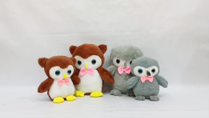 Boneka Owl Boneka Burung Hantu Bulu Rassel Ukuran 11