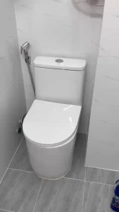 CẦU NHỎ Bồn Cầu Liền khối 1 Khối 954 Phương Nam Phát XẢ XOÁY KẾT HỢP XẢ ĐẨY NƯỚC MẠNH MEN NANO CAO CẤP Phương Nam Phát