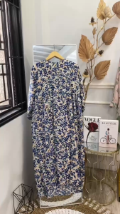 MIDI DRESS RAYON MOTIF BUSUI LD 110 | MIDI HARIAN CANTIK/ MIDI RAYON MOTIF TERBARU/ DRESS KOREAN STYLE / MIDI DRESS RAYON VISCOSE