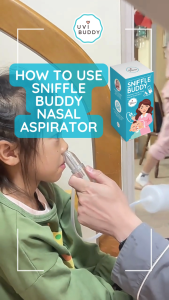 Sniffle Buddy Manual Hand Pump Nasal Aspirator for Baby and Toddler (Nasal Suction) - WITH FREE TRAVEL POUCH!