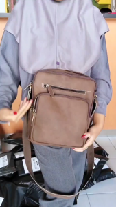 Tas Kurir Pria Kulit Aslii Crazy Horse - Tas Selempang Bahu Pria Retro Kulit Aslii