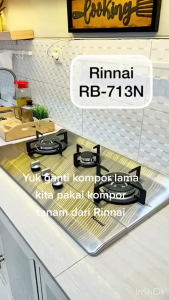 RINNAI Kompor Gas Tanam 3 Tungku RB-713-NS - Stainless JAPAN QUALITY