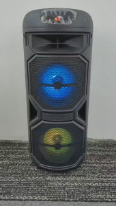 ลำโพงบลูทูธ 8 นิ้ว มีไฟLED ลำโพงบูทูธดังๆ ลำโพงเบสหนักๆ เสียงดีมาก เบสแน่น ปรับเบสได้ ปรับเอคโค่ได้ ปรับแอคโค่ได้ ลำโพงพกพากลางแจ้ง ลำโพงช่วยสอน ลำโพง ลำโพงบลูทูธไร้สาย ลำโพงใหญ่ดังๆ Bluetooth(แถมฟรี ไมโครโฟน สายชาร์จ รีโมท)รองรับ USB/TF