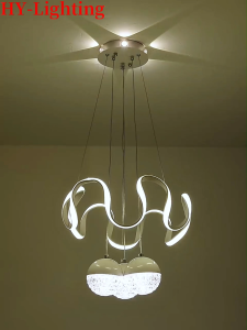 Lampu gantung restoran Skandinavia mewah modern kreatif kreatif lampu langit-langit tinggi lampu ruang tamu lampu meja bar LED sederhana lampu gantung 22