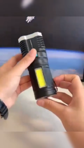 Lampu Emergency Senter LED 4 Mata COB Mini Rechargeable Senter Outdoor