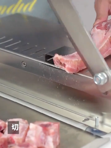 304Stainless Steel Meat Slicer Manual Frozen Meat Slicer Chopped Chicken Duck and Fish Bone Cutter