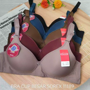 Bra Tanpa Kawat Cup Besar Sorex 11189 Size 38-44C /Big Cup Bra Tanpa Kawat Sorex 11189C Ukuran 38-44 Cup C