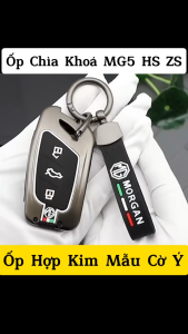 Ốp Chìa Khóa Xe MG 2022 2023 2024 MG5 HS ZS RX5 Hợp Kim Cao Cấp Họa Tiết 3 Sọc CỜ Ý Lịch Lãm Sang Trọng