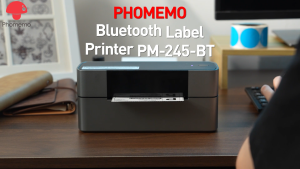 เครื่องพิมพ์ใบปะหน้า Phomemo 245BT เครื่องพิมพ์สติ๊กเกอร์  บาโค้ด USB+Bluetooth A6 Thermal Label Printer เครื่องพิมพ์ฉลากสติกเกอร์บาร์โค้ด