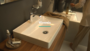 hansgrohe basin mixer Vivenis - bathroom sink tap with spout height 110mm and pop-up waste set EcoSmart 2 ticks