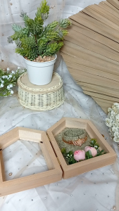 Kotak Kayu Bentuk Rumah Tempat Perhiasan Gelang untuk Seserahan Lamaran Pernikahan-KG.RUMAH