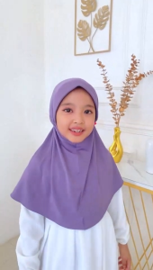 Dungdungkids Nada Kerudung Anak Jilbab Instan Hijab Anak Bergo Premium Serut Belakang 2 - 9 Tahun
