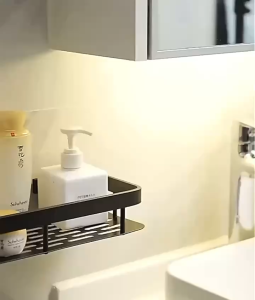 🚚【SG spot】Non perforated bathroom storage rack bathroom supplies storage rack wall mounted tripod