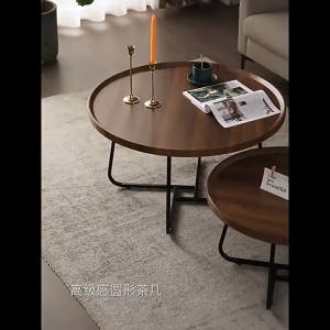 F&G 24h Coffee table/small round table Meja Kopi Kayu Combination coffee table simple coffee table/livingroom table咖啡桌