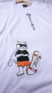 SMR APPAREL Baju kaos oversize Tshirt Oversize cotton combed 24s Pria & Wanita - CATS SKATEBOARD