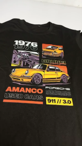 T-Shirt Kaos Vintage NASCAR AMANCO USED CARS 24s tebal