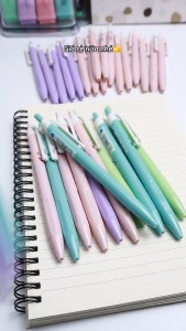 combo 5 Cây Bút bi dầu đầu bấm XTREAM Deli 0.7mm ( Mực Xanh) - 0.7mm - EQ03336